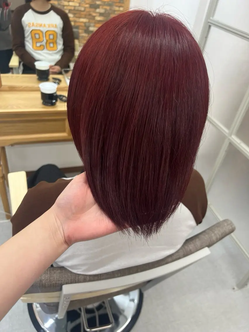 ミディアム カット ヘアカラー トリートメント 松本 菜那のヘアスタイル