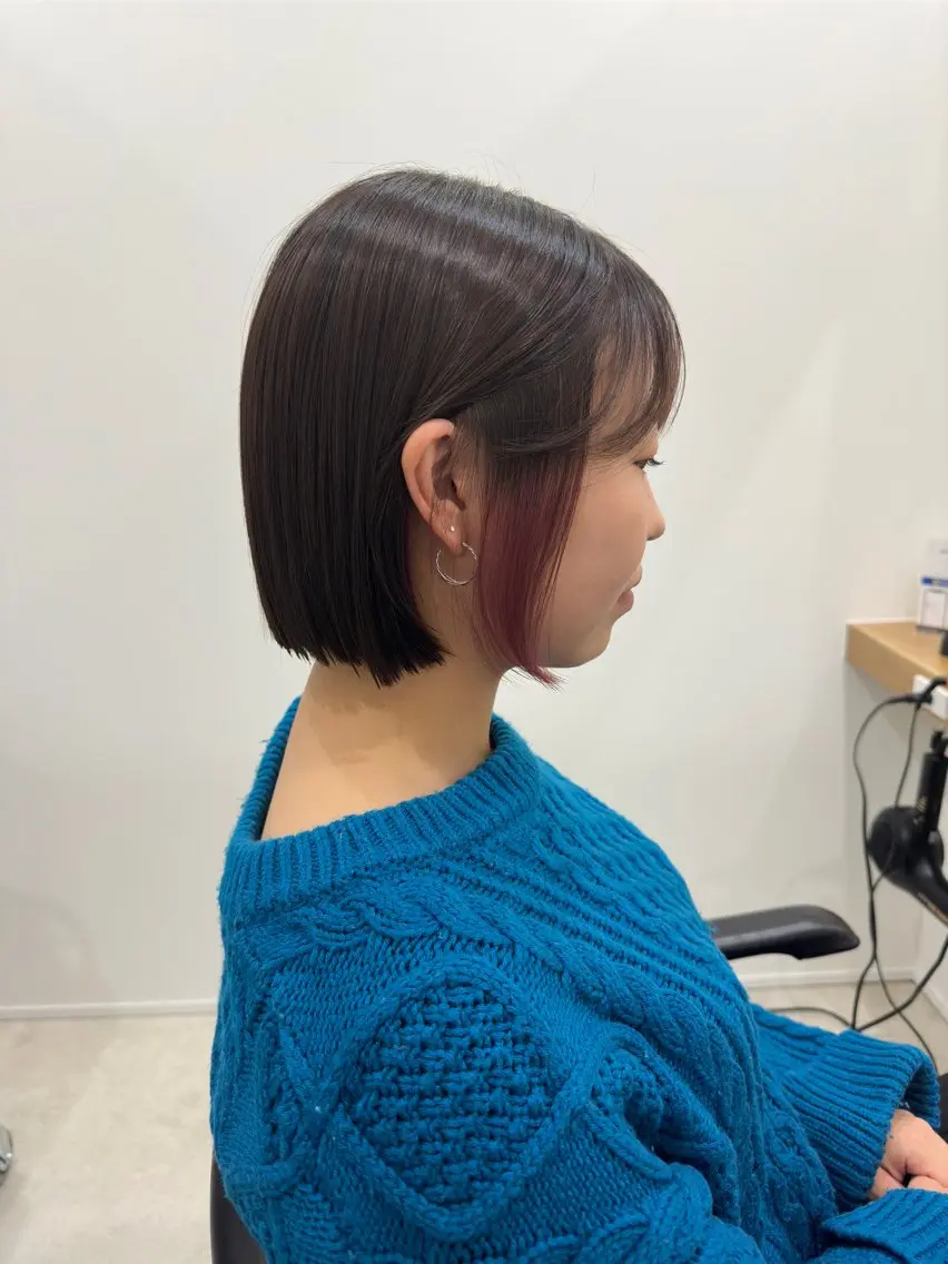 ショート カラー レイヤー/ナチュラル 💐nao.のヘアスタイル