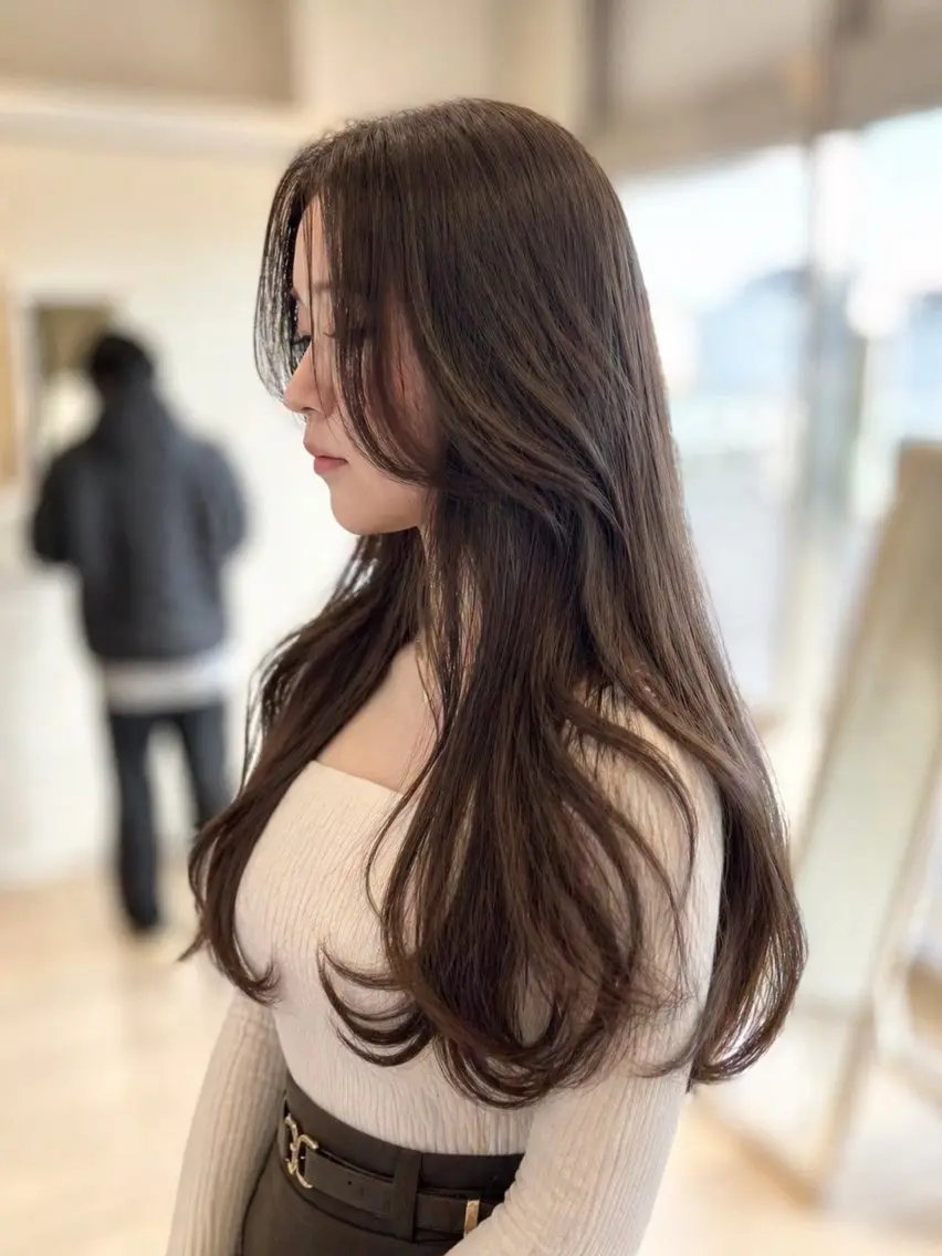 ロング カラー カット ヘアカラー トリートメント 金子 直樹のヘアスタイル