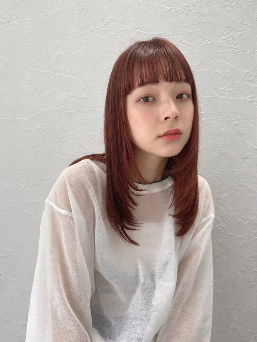 セミロング カラー ヘアカラー 十倉 朱莉のヘアスタイル
