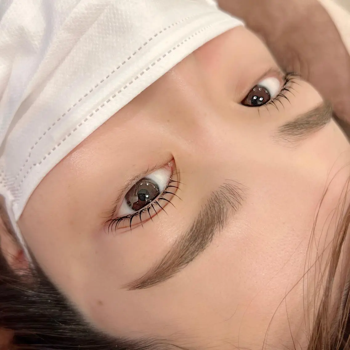 まつげパーマ上下+眉カット🫶💓の写真