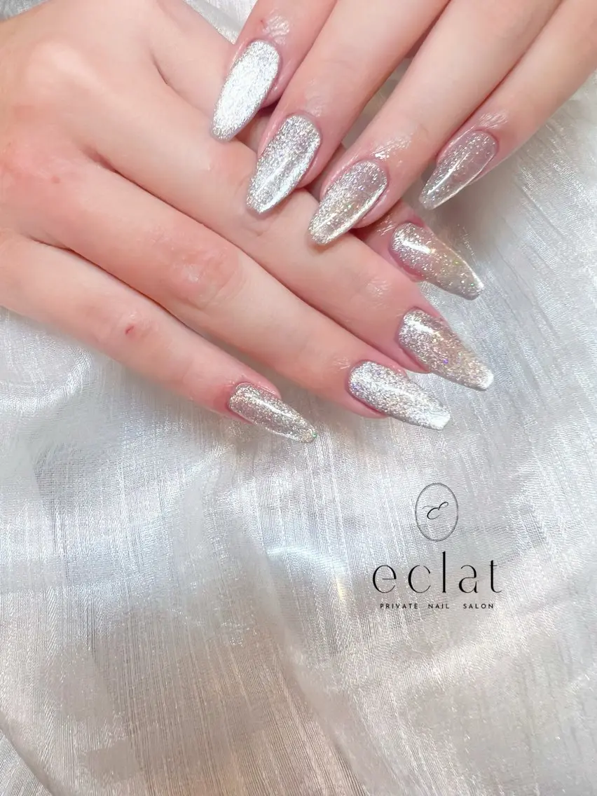 ロング eclat.nail エクラネイルのネイルデザイン