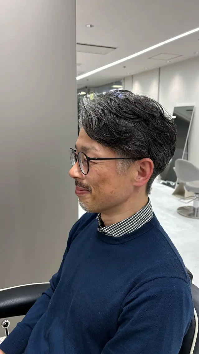 パーマ カット パーマ メンズカット 鈴木ルナのヘアスタイル