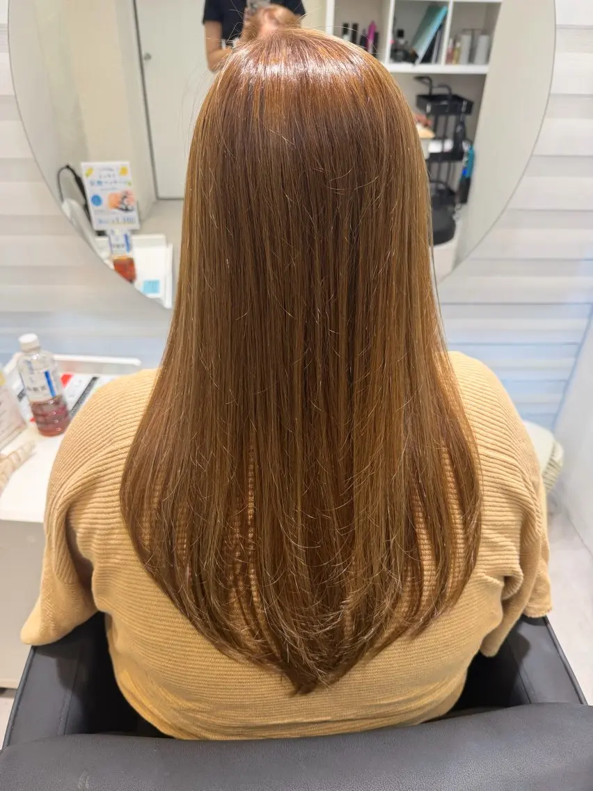 ロング カラー ヘアカラー トリートメント IENA髪質改善 honokaのヘアスタイル