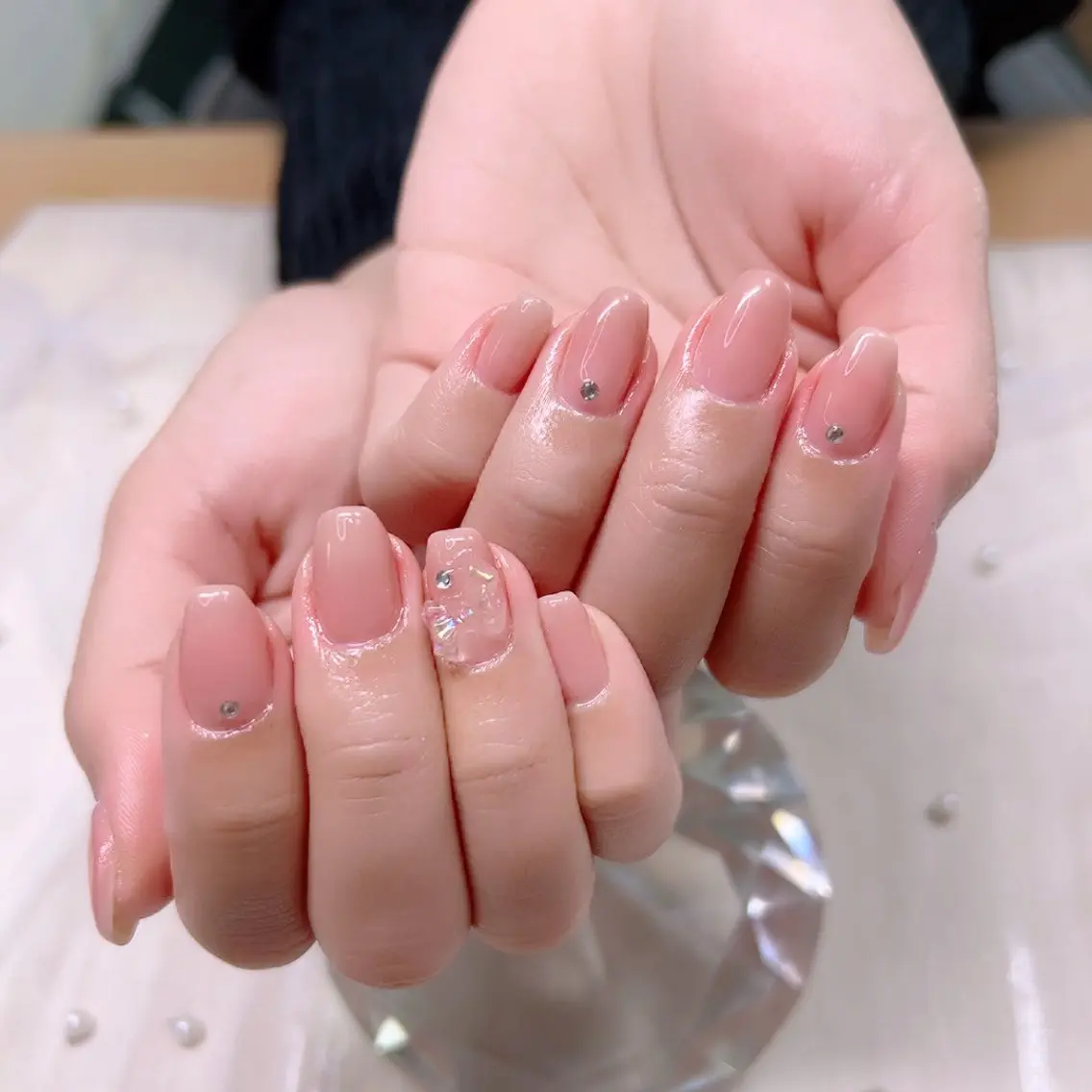 ネイル オフィスネイル ワンカラーネイル シンプルネイル Cute Tips nailのネイルデザイン