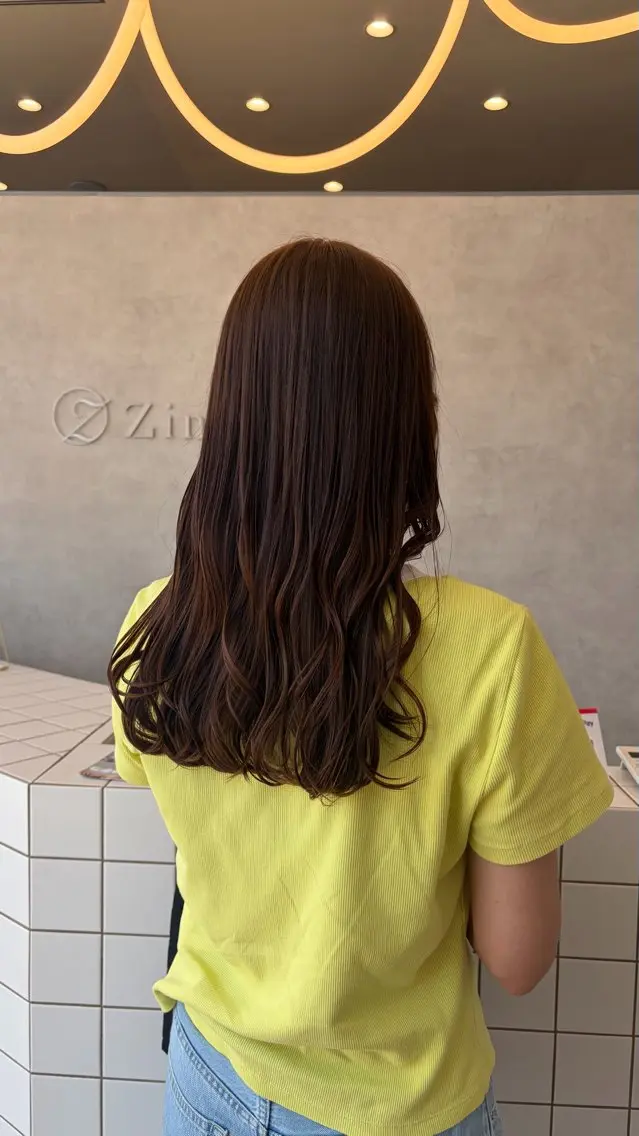 ロング カット ヘアカラー トリートメント 野口 夏帆のヘアスタイル