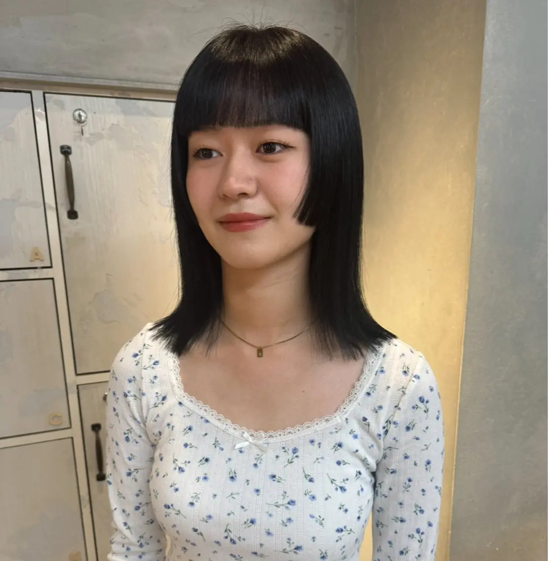 ミディアム カラー 顔周りカット カット ヘアカラー 透明感カラー ☆akoのヘアスタイル
