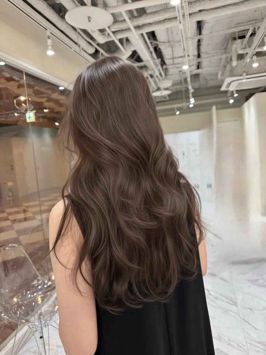 ロング カラー ヘアアレンジ 透明感カラー オリーブカラー カット ヘアカラー トリートメント 髪質改善特化 🫧松野力也のヘアスタイル