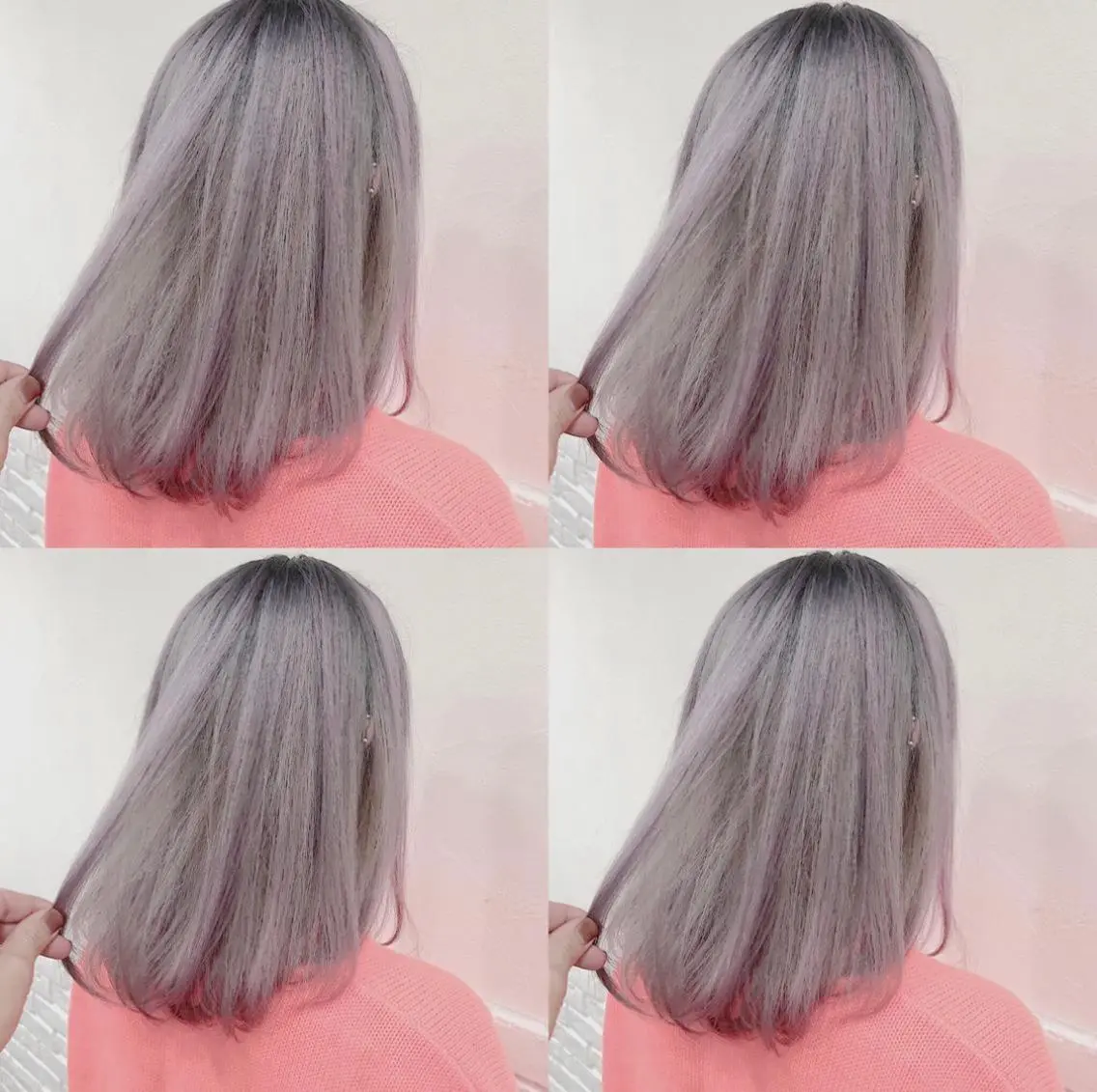 セミロング カラー ヘアアレンジ アッシュ ブリーチ ブロンド ブルーカラー ブルージュ メンズスタイル ly本厚木のヘアスタイル