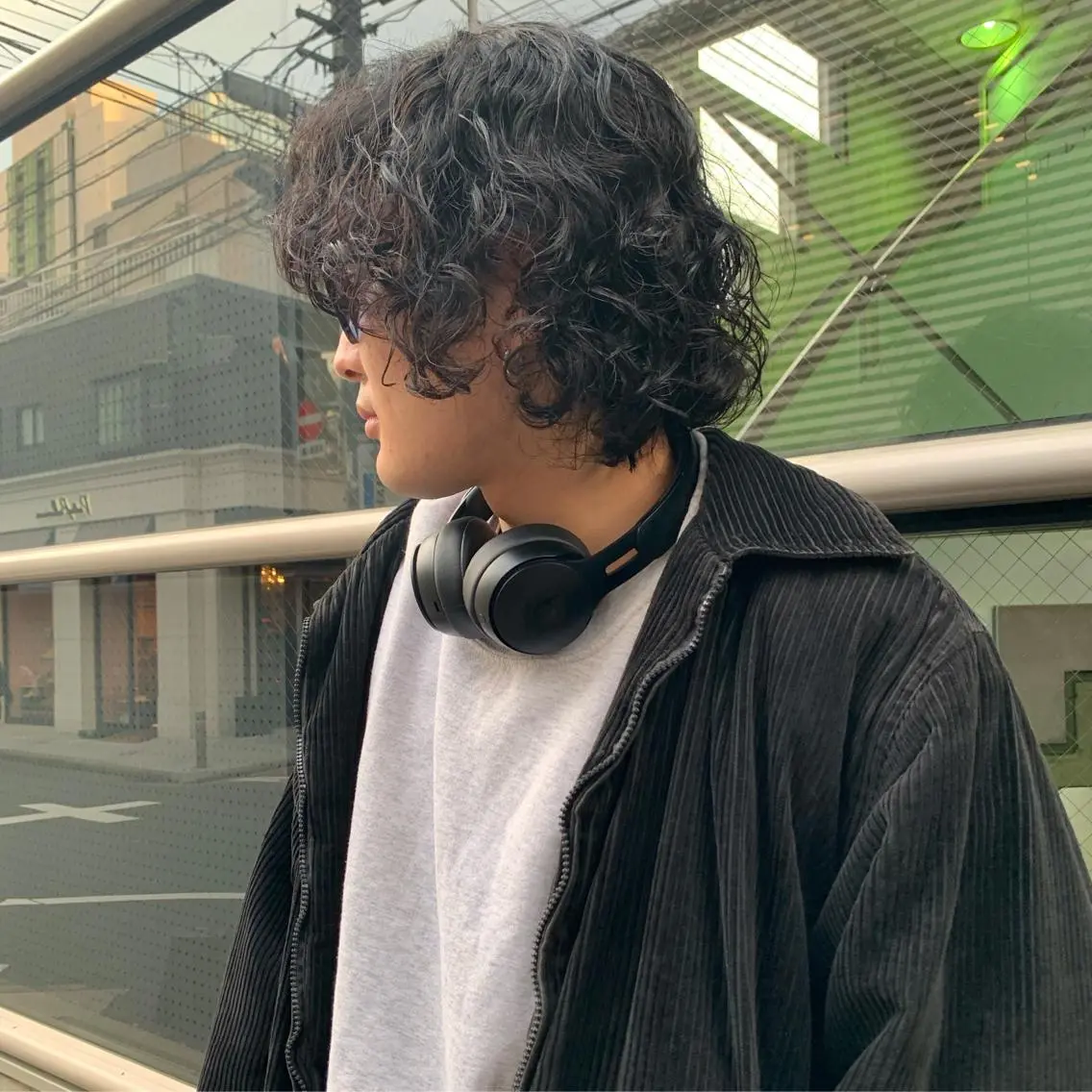 ミディアム カラー パーマ ヘアアレンジ メンズ ボブレイヤー ミディアムパーマ メンズパーマ ボブ レイヤーカット 似合わせパーマ/ kazuのヘアスタイル