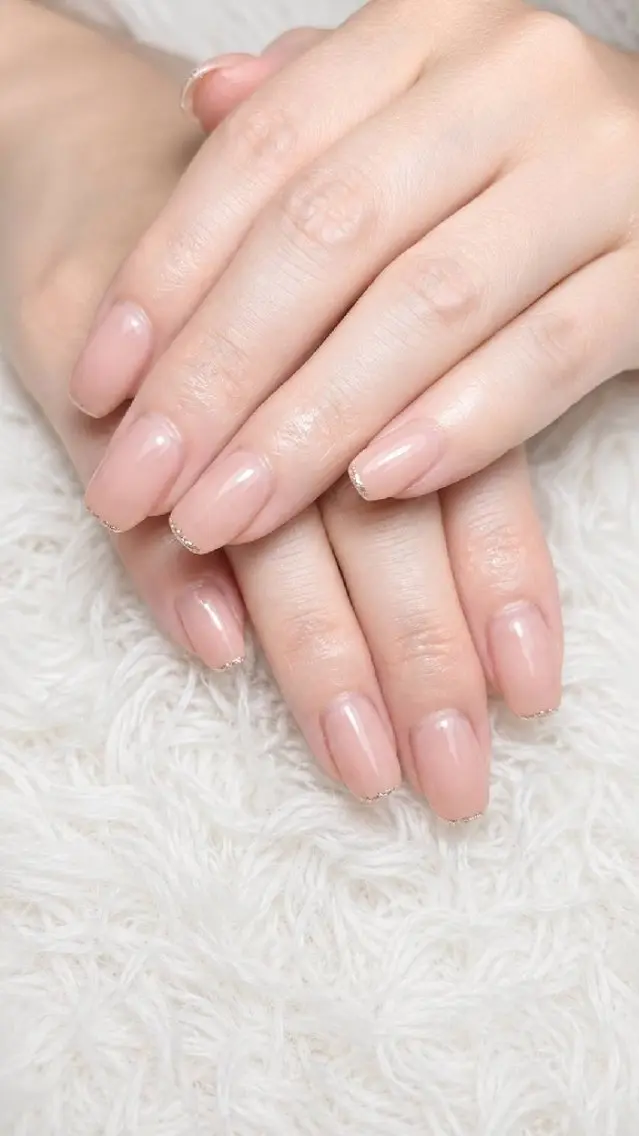 ネイル フレンチネイル キラキラネイル ハンドネイル Whitebase nailのネイルデザイン