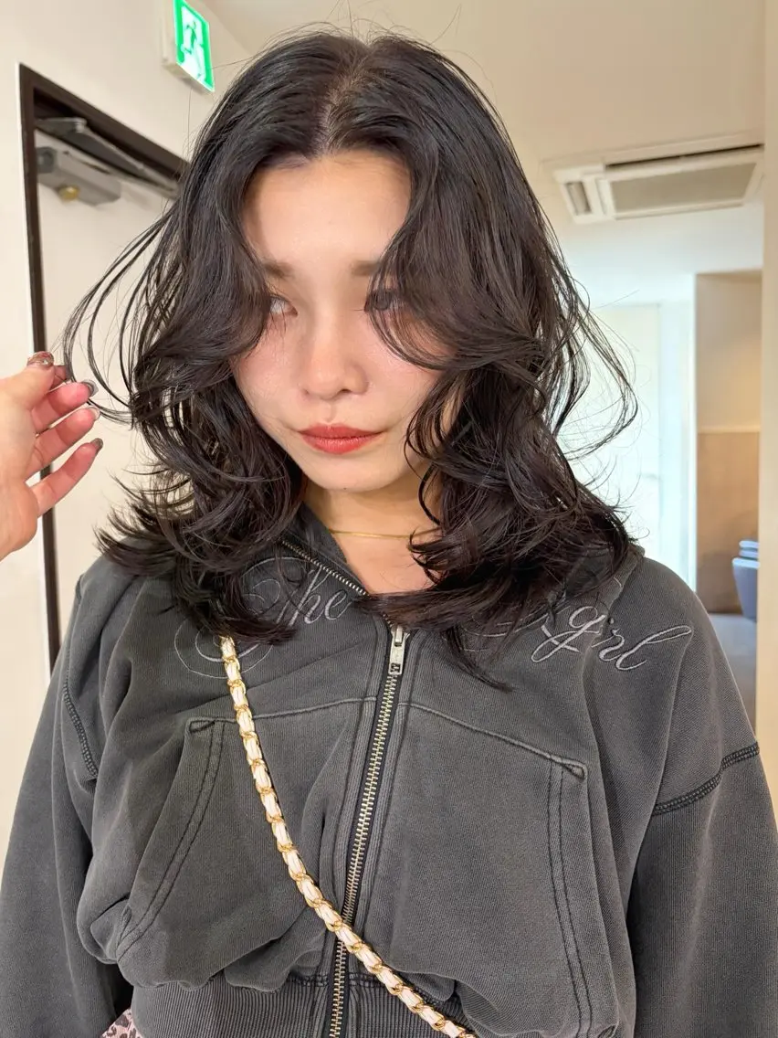 ミディアム カラー ブリーチ 透明感カラー ダブルカラー ブリーチなしカラー カット ヘアカラー mizuki/ピンク ベージュ.レイヤーのヘアスタイル