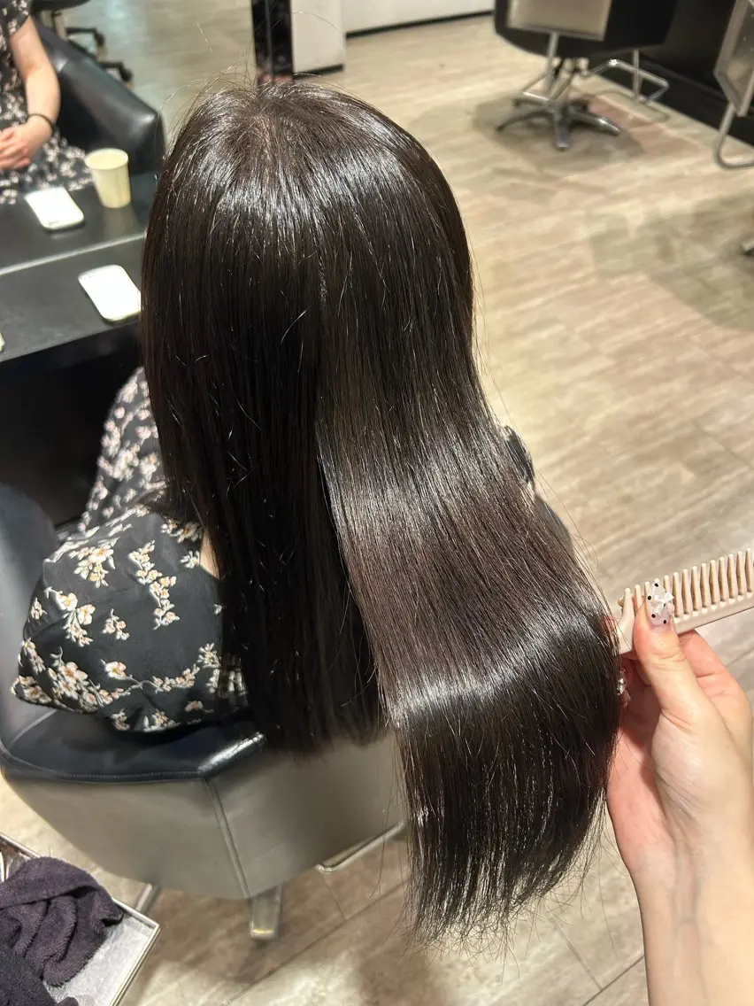 ミディアム カラー 透明感カラー カット ヘアカラー トリートメント ishizuka toaのヘアスタイル