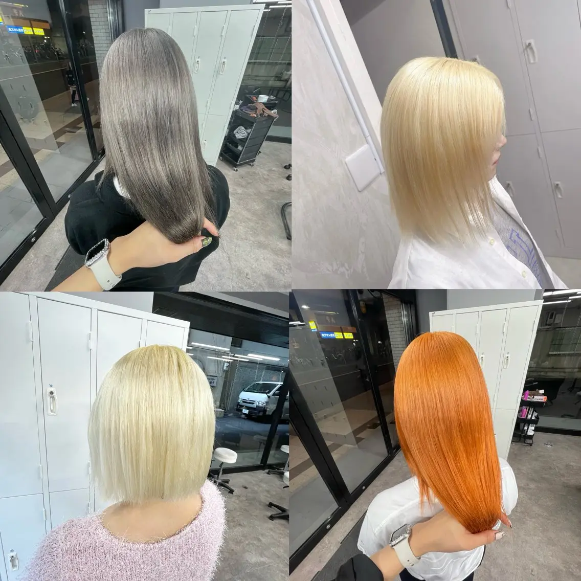 🩵ホワイトブリーチ+カラー+5stepトリートメントの写真