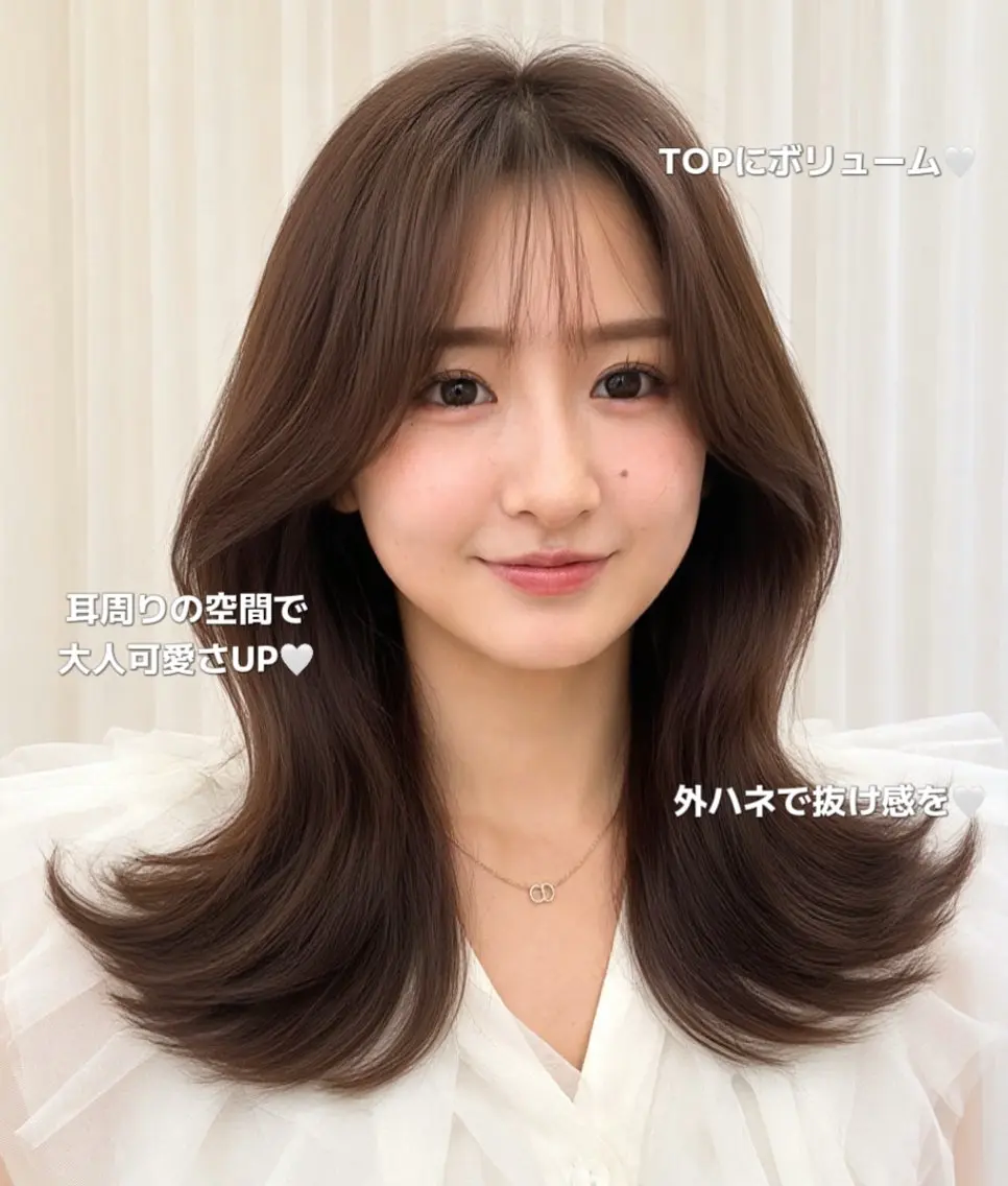 セミロング カラー カット ヘアカラー トリートメント ヘッドスパ 💎レイヤー/韓国 💎石戸谷のヘアスタイル