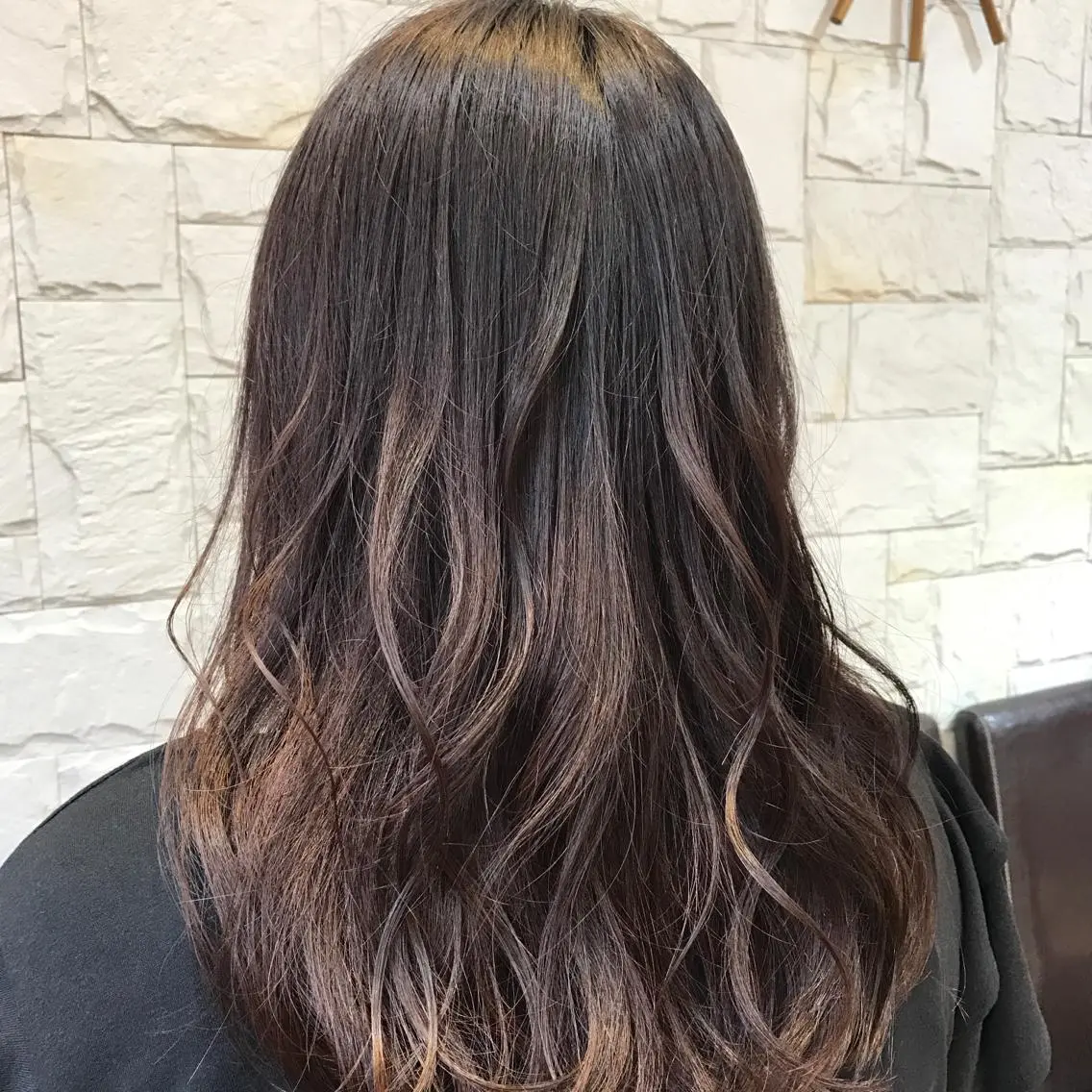 ロング カラー ヘアアレンジ ブラウンカラー ピンクカラー ピンクブラウン 🥛洒落髪小顔cut なら龍崎🥛のヘアスタイル