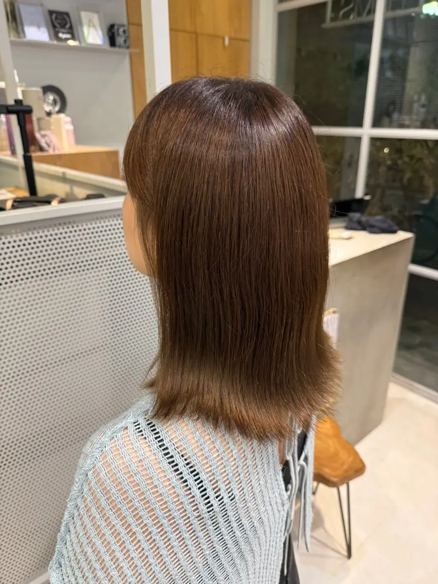ミディアム カラー ヘアカラー 辻岡 悠稀のヘアスタイル