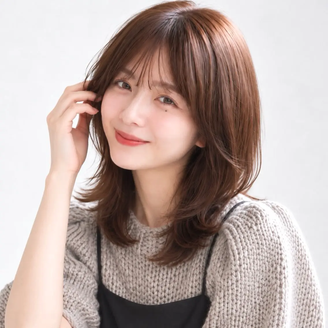 ミディアム レイヤーカット 似合わせカット カット ヘアカラー トリートメント 骨格診断/銀座店長/ 宮澤瑞穂/ボブのヘアスタイル