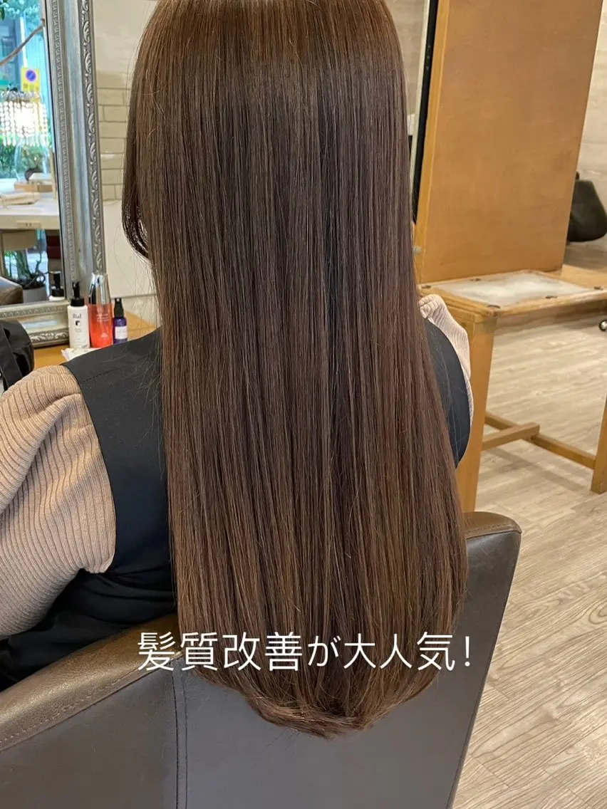 ロング カラー カット 縮毛矯正 トリートメント 髪質改善サロン WE BE PARSLEYのヘアスタイル