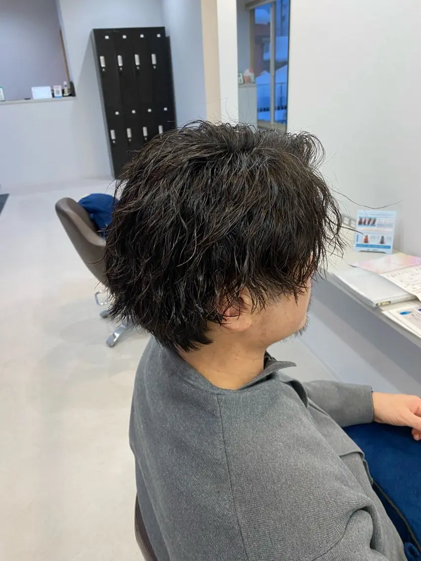 メンズ カット パーマ 藤井 拓也のヘアスタイル