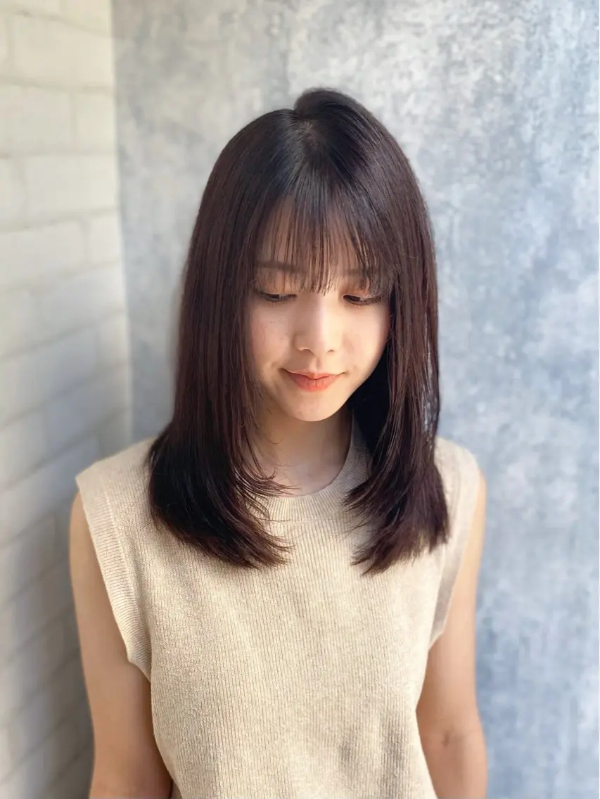 ロング カラー 透明感カラー レイヤーカット shiori/透明感 /顔周り/髪質改善のヘアスタイル