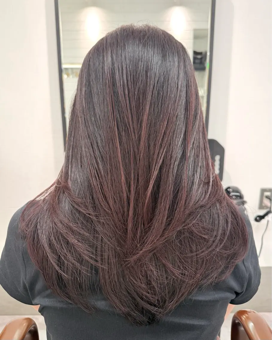 ロング 韓国風ヘア レイヤーカット 浦辻 夏紀のヘアスタイル