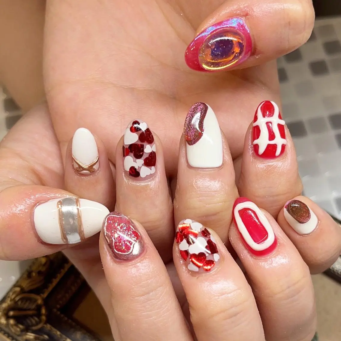 ネイル 赤色 nailist yuiのネイルデザイン