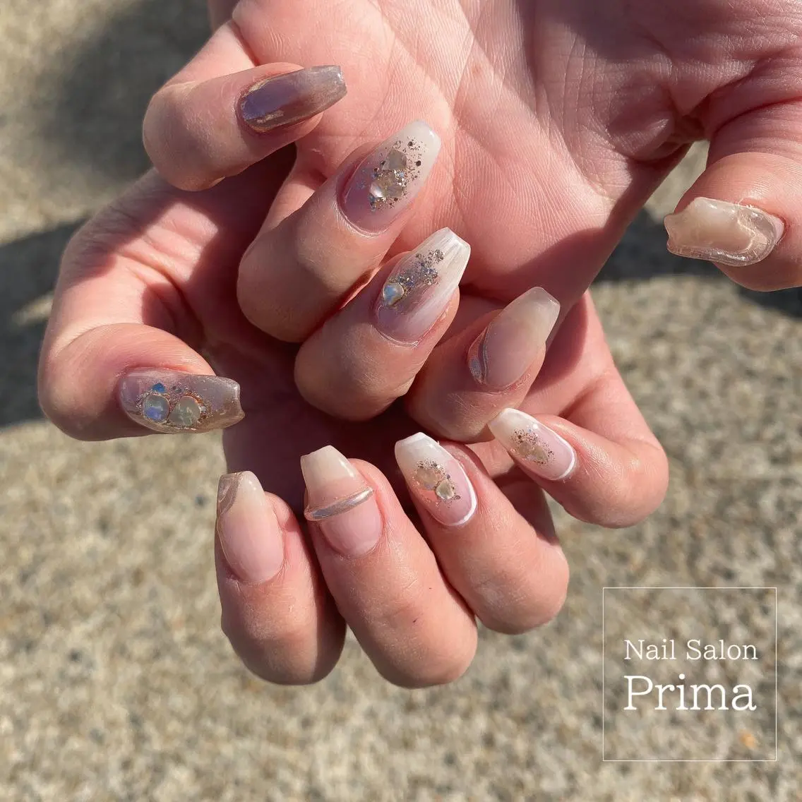 ミディアム ネイル SalonPrima 西院Nail&Eyeのネイルデザイン