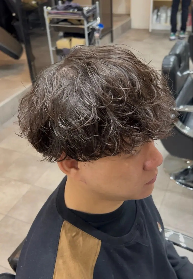 カラー パーマ メンズ メンズパーマ カット ヘアカラー パーマ QOL円山 SHOTAのヘアスタイル