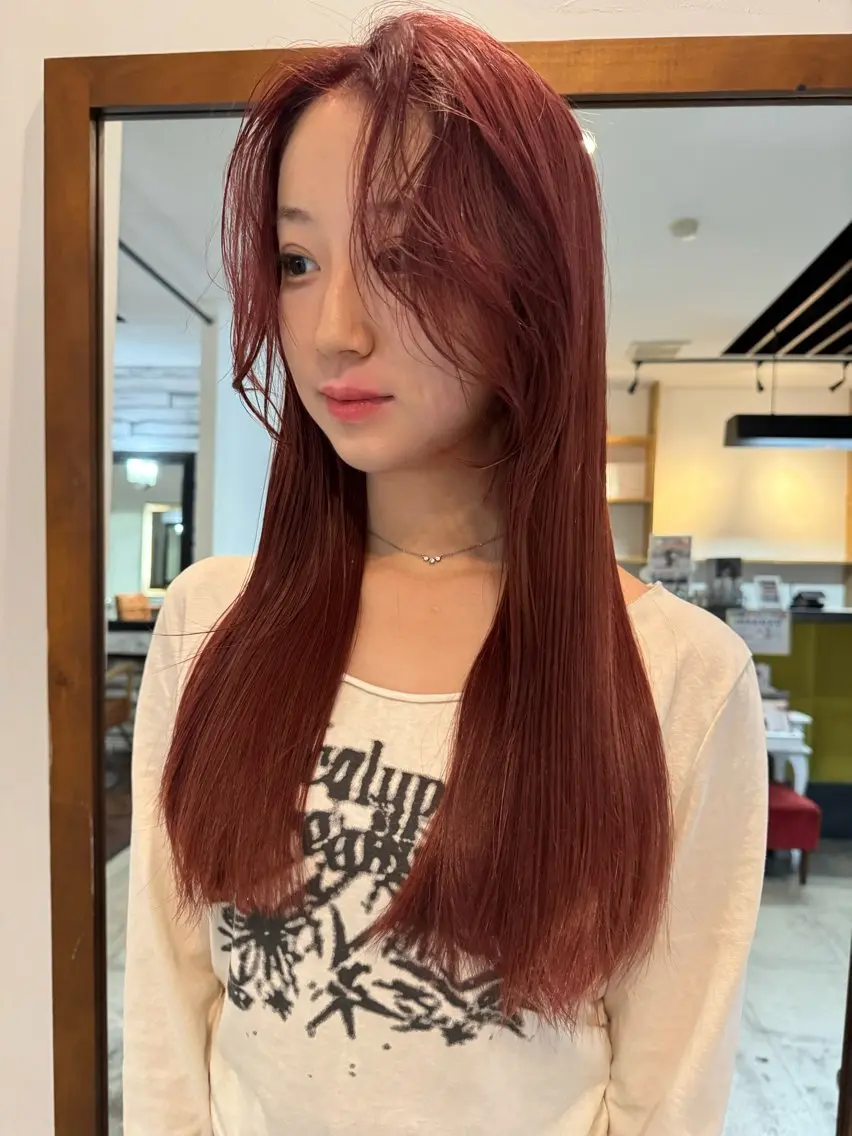 ロング 縮毛矯正 小林 翼のヘアスタイル