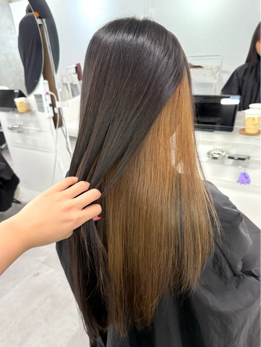 ロング カラー ヘアカラー トリートメント yuuna ✮ door whiteのヘアスタイル