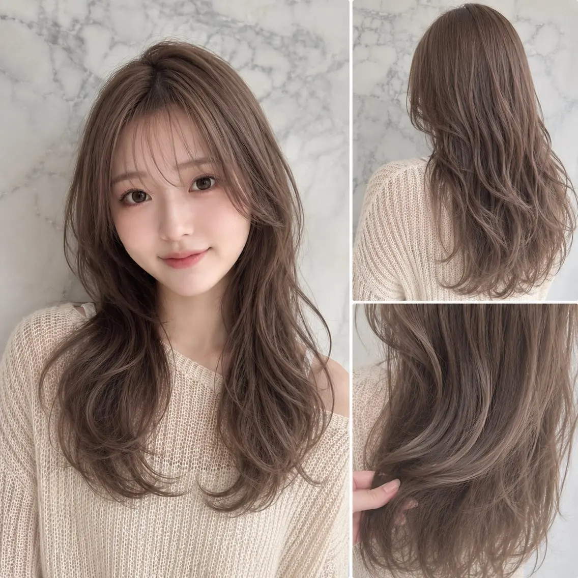セミロング カット ヘアカラー トリートメント 池田偲乃/上尾🐰 レイヤー/艶カラーのヘアスタイル