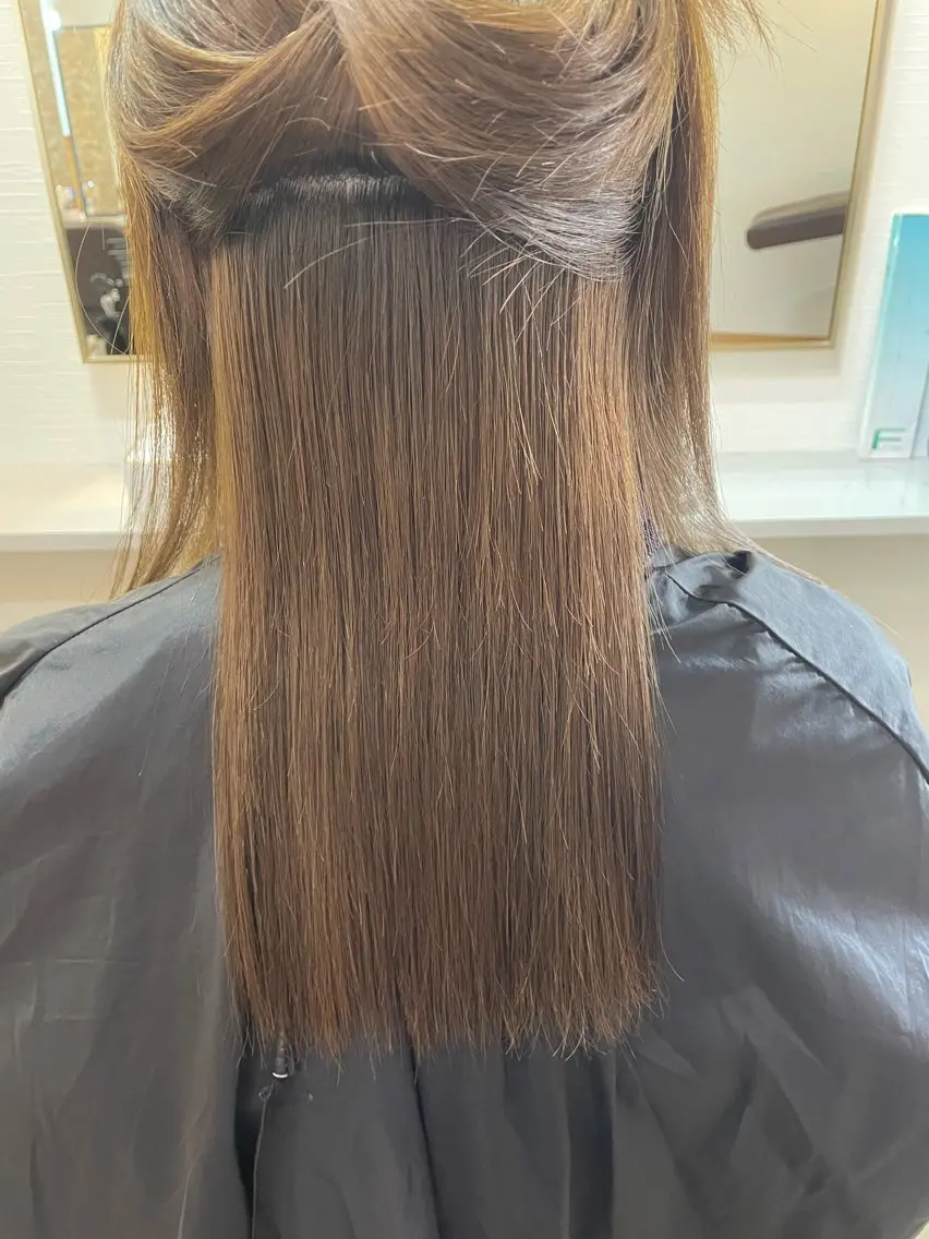 ロング パーマ ストレートパーマ カット 縮毛矯正 トリートメント YUI/ ブリーチカラー🌷のヘアスタイル