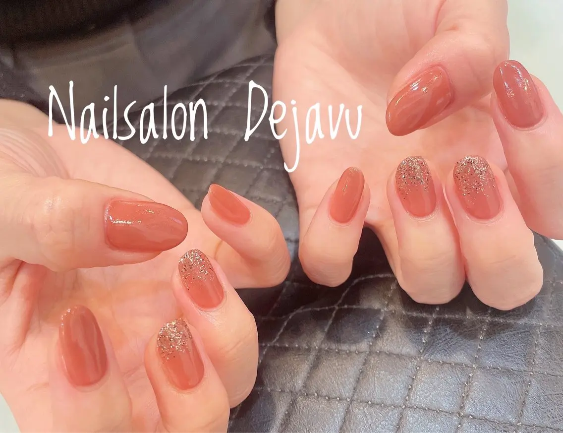 ネイル ラメ(グリッター) ワンカラーネイル ハンドネイル Nailsalon Dejavuのネイルデザイン