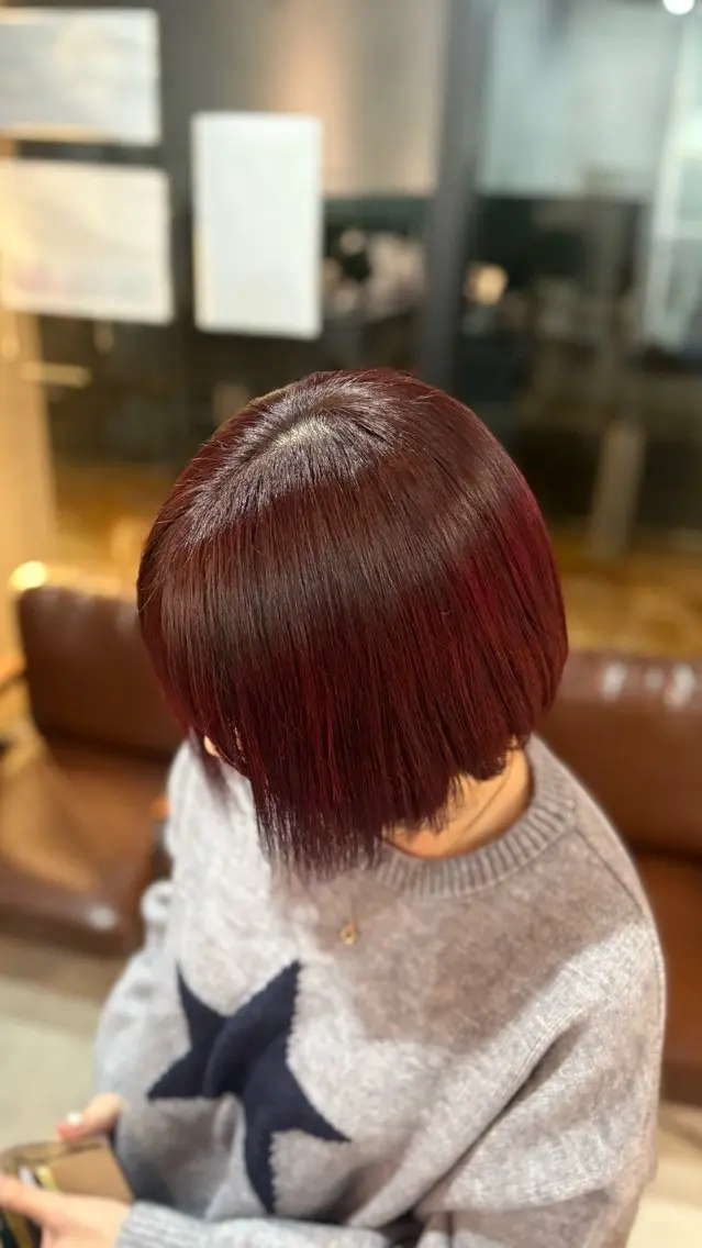 ショート カラー ヘアカラー 艶カラー / あおいのヘアスタイル