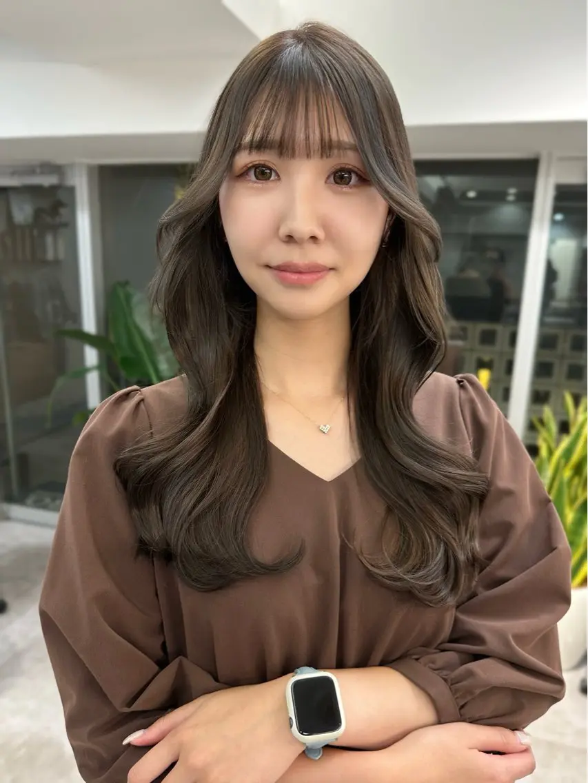 ミディアム カラー 韓国ヘア 店長NEGIのヘアスタイル