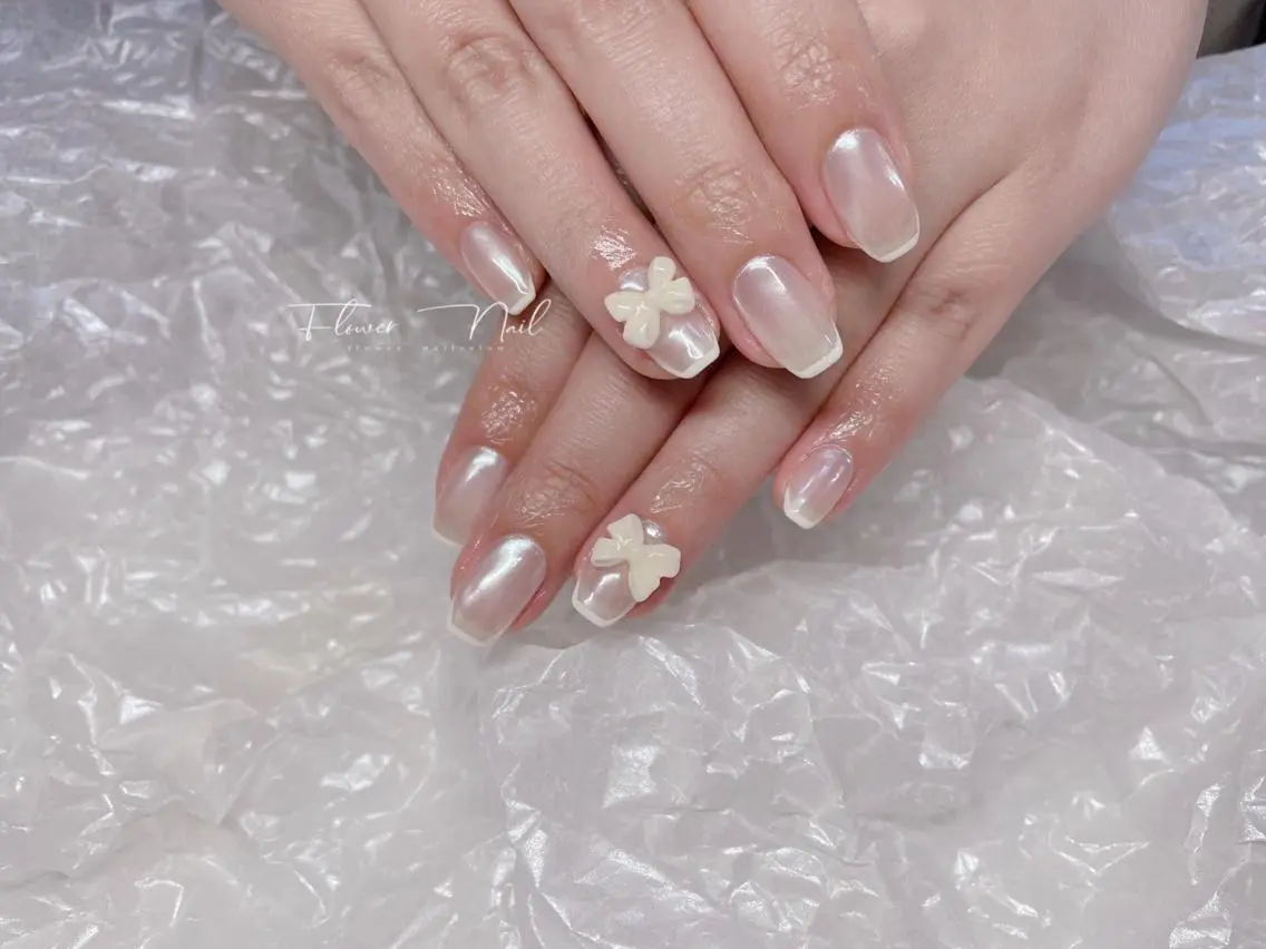 ネイル ミラーネイル Flower nailのネイルデザイン