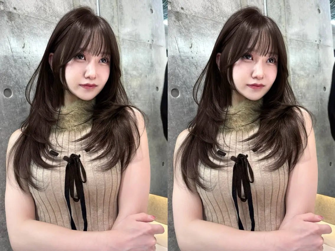 ミディアム カット ヘアカラー トリートメント 谷川が作る熊本1🥇 レイヤーカットのヘアスタイル