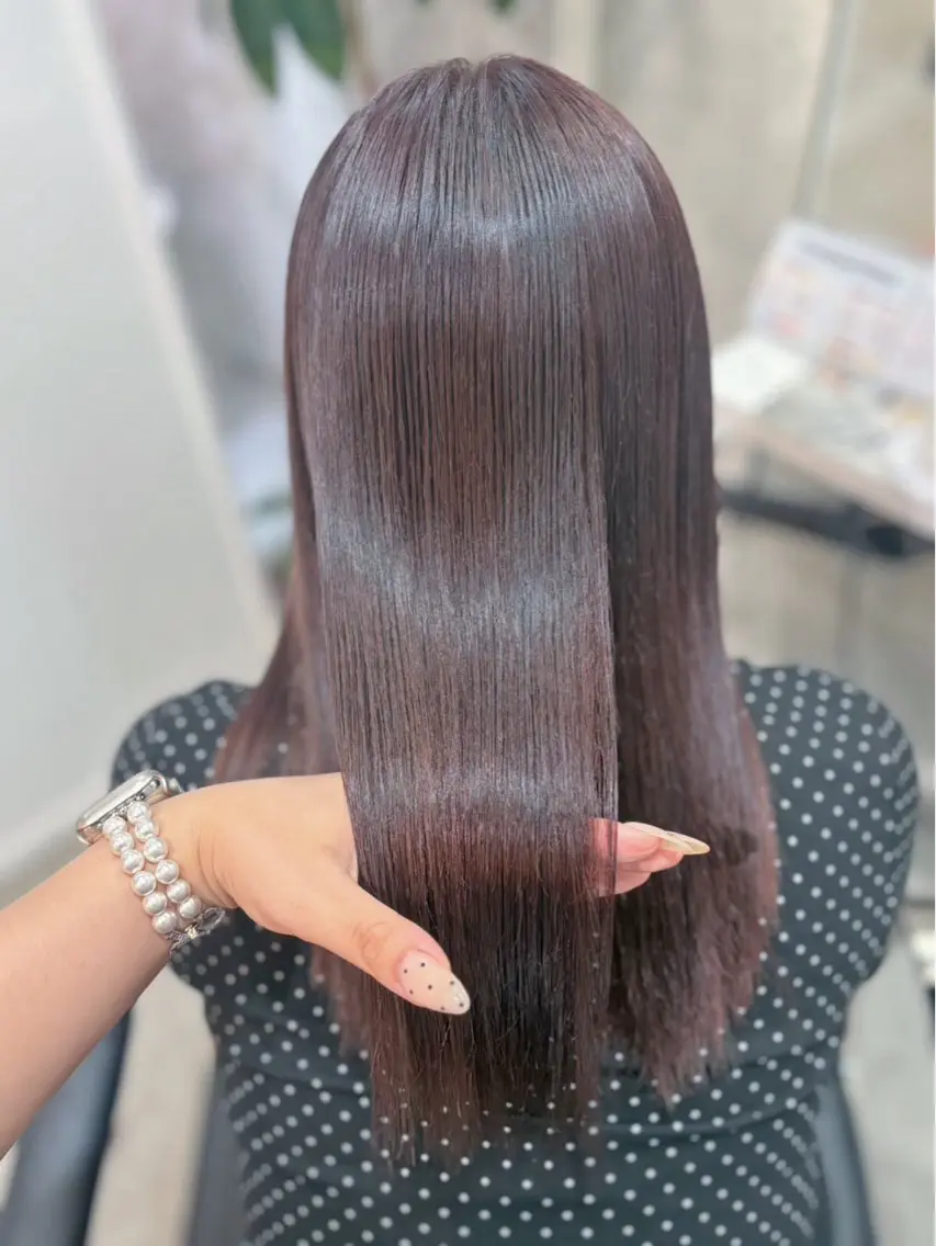 ロング 縮毛矯正 ふうか 天六/天満/中崎町のヘアスタイル