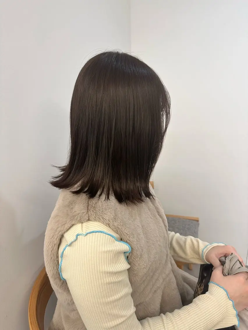 ミディアム カラー ヘアカラー トリートメント 透明感カラー レイヤー/hinaのヘアスタイル