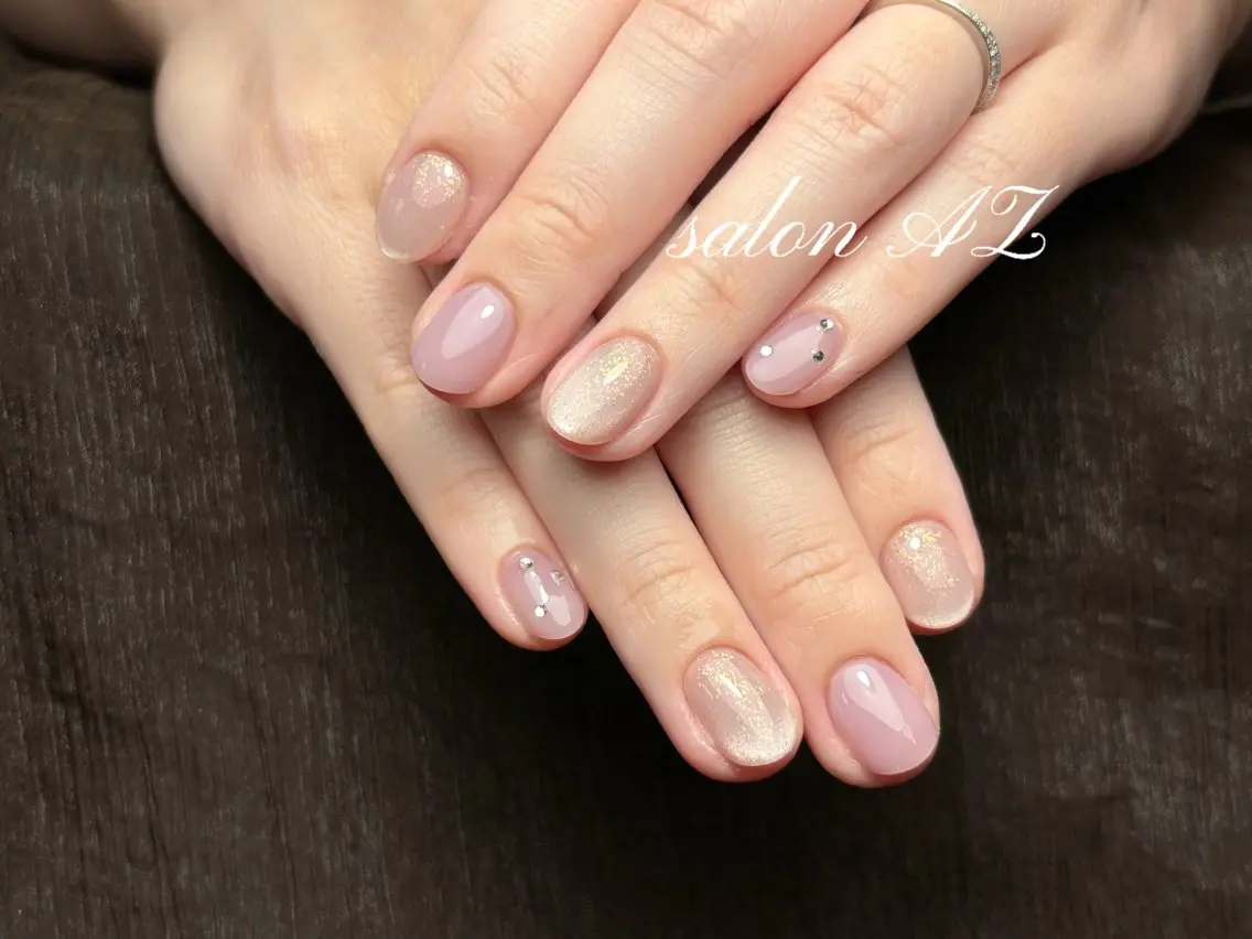ネイル 長さ出し フットネイル フレンチネイル マグネットネイル ニュアンスネイル salon AZのネイルデザイン