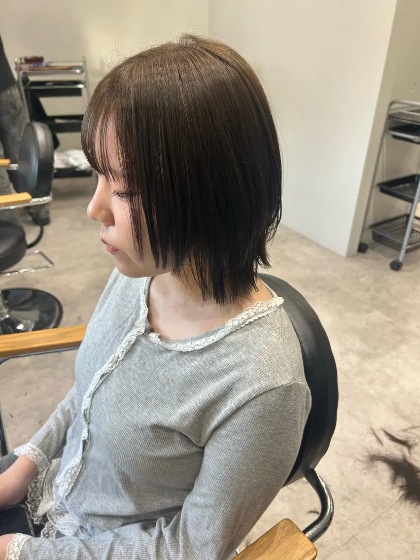 ミディアム カラー ヘアアレンジ ボブレイヤー ボブ レイヤーカット ウルフカット カット ヘアカラー ボブ /ニュアンス/ satomi🧸💖のヘアスタイル