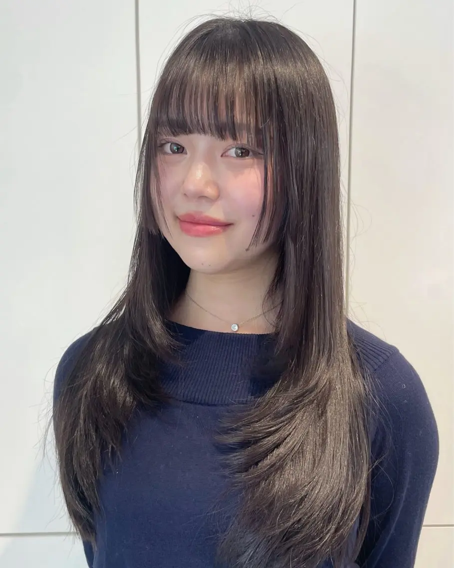 ミディアム カラー ブリーチ ハイトーンカラー ボブ 髪質改善 韓国風ヘア レイヤー/ブリーチ ♥️【木坂 桃歌】のヘアスタイル