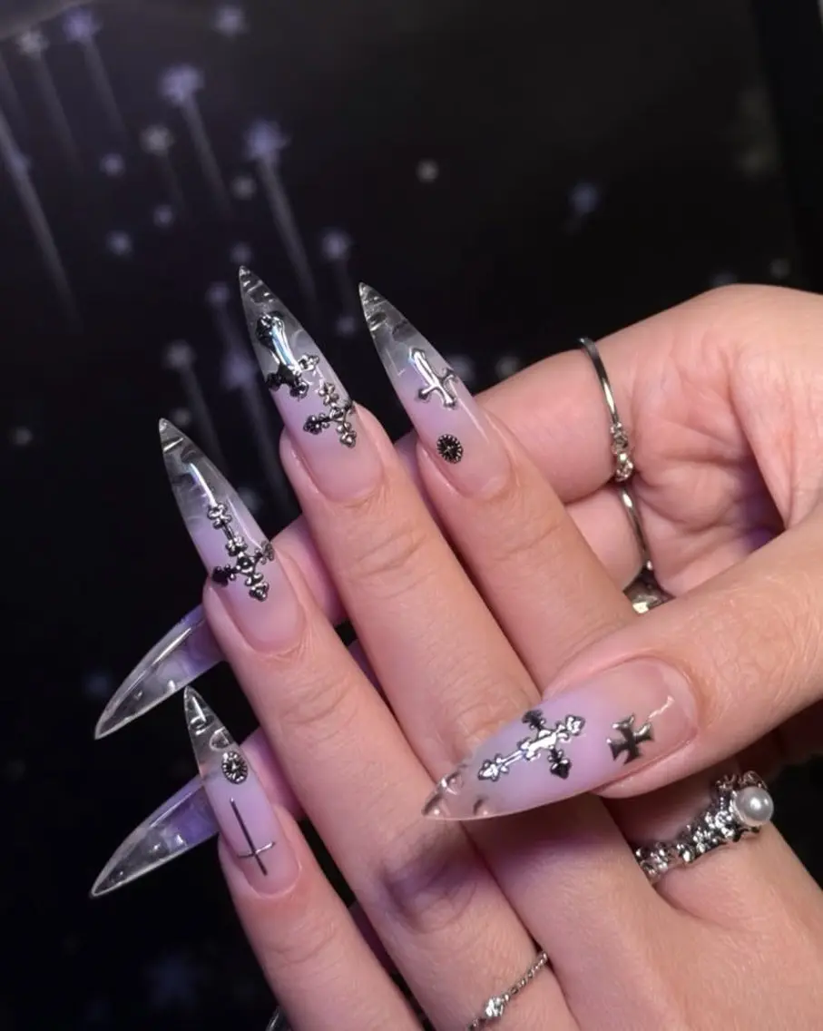 ネイル アートネイル フレンチネイル ジェルネイル キラキラネイル 韓国ネイル ハンドネイル ICE Nailsのネイルデザイン
