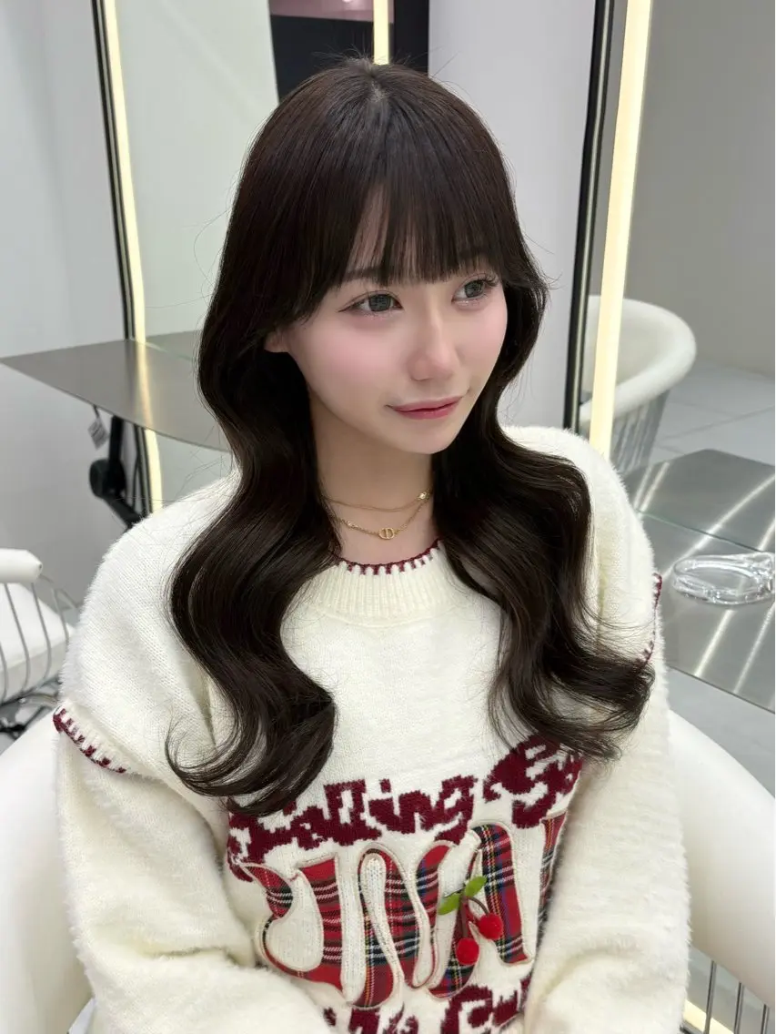 セミロング カラー カット ヘアカラー トリートメント 新宿/韓国ヘア 中明度カラー/かやのヘアスタイル