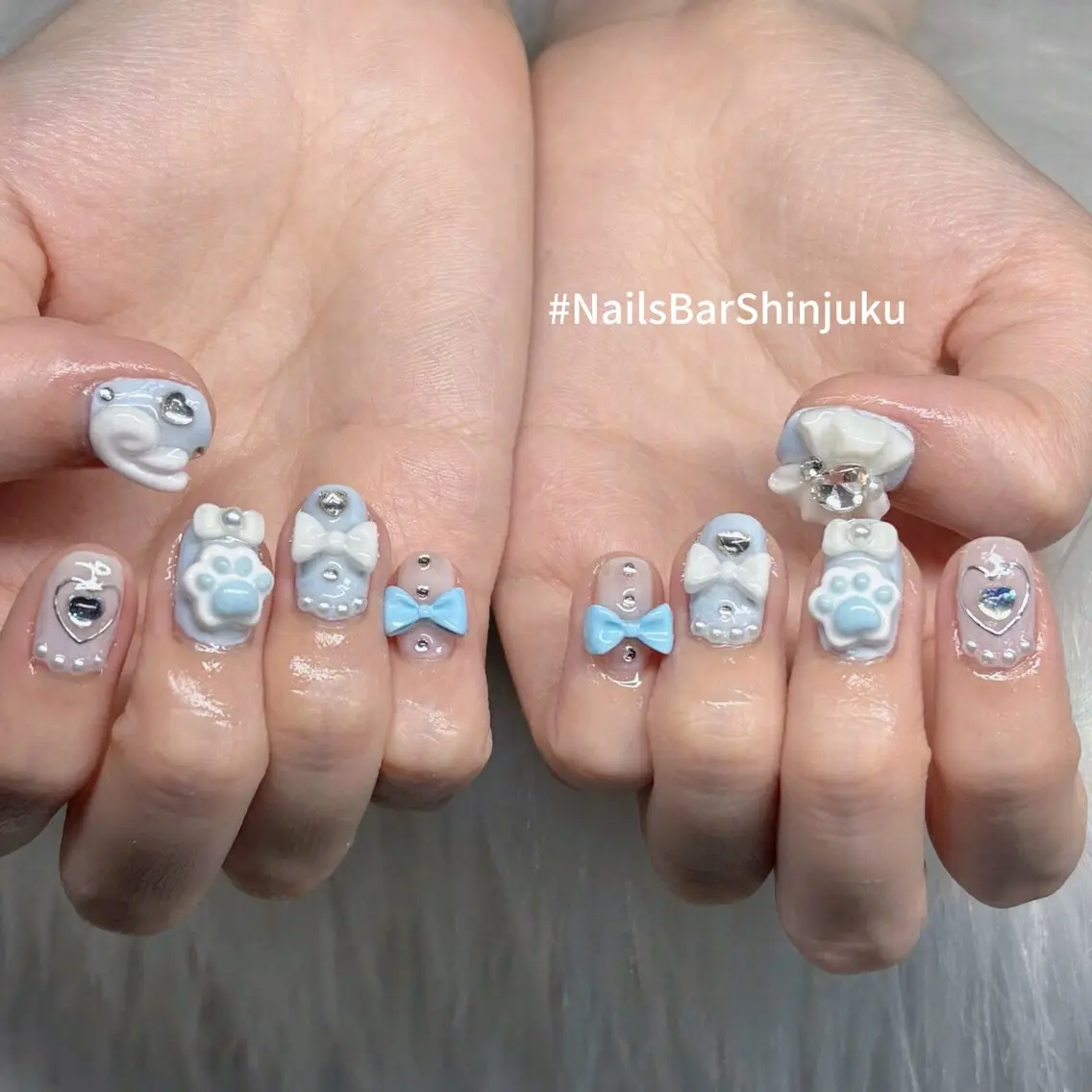 ネイル 長さ出し フレンチネイル ジェルネイル 韓国ネイル ロングネイル ハンドネイル NAILS BAR SHINJUKUのネイルデザイン
