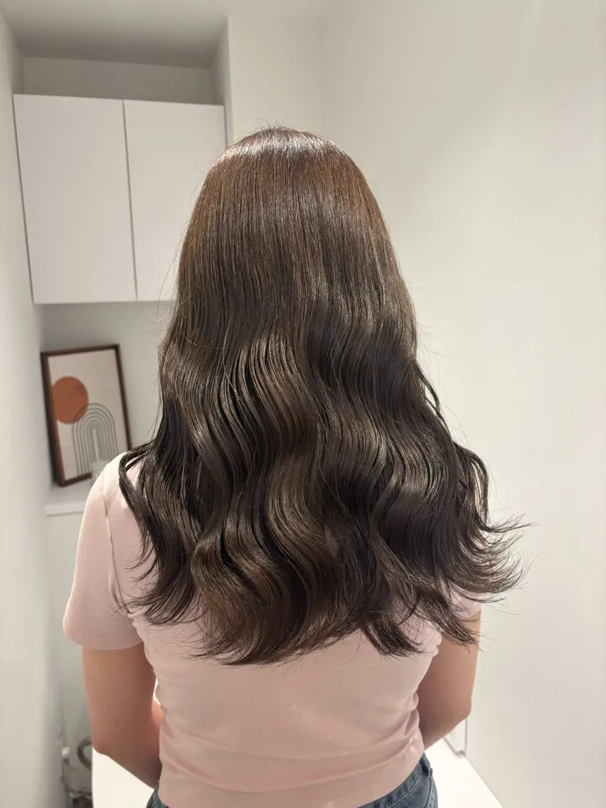 ロング ヘアカラー まろやかベージュ🤎 艶カラー🔔リンのヘアスタイル