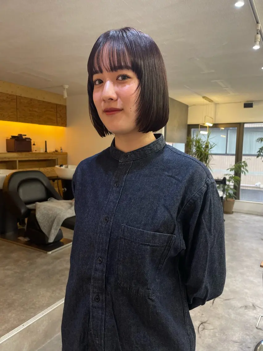 ミディアム カラー カット ヘアカラー トリートメント sakura🌸 レイヤー/韓国ヘアのヘアスタイル