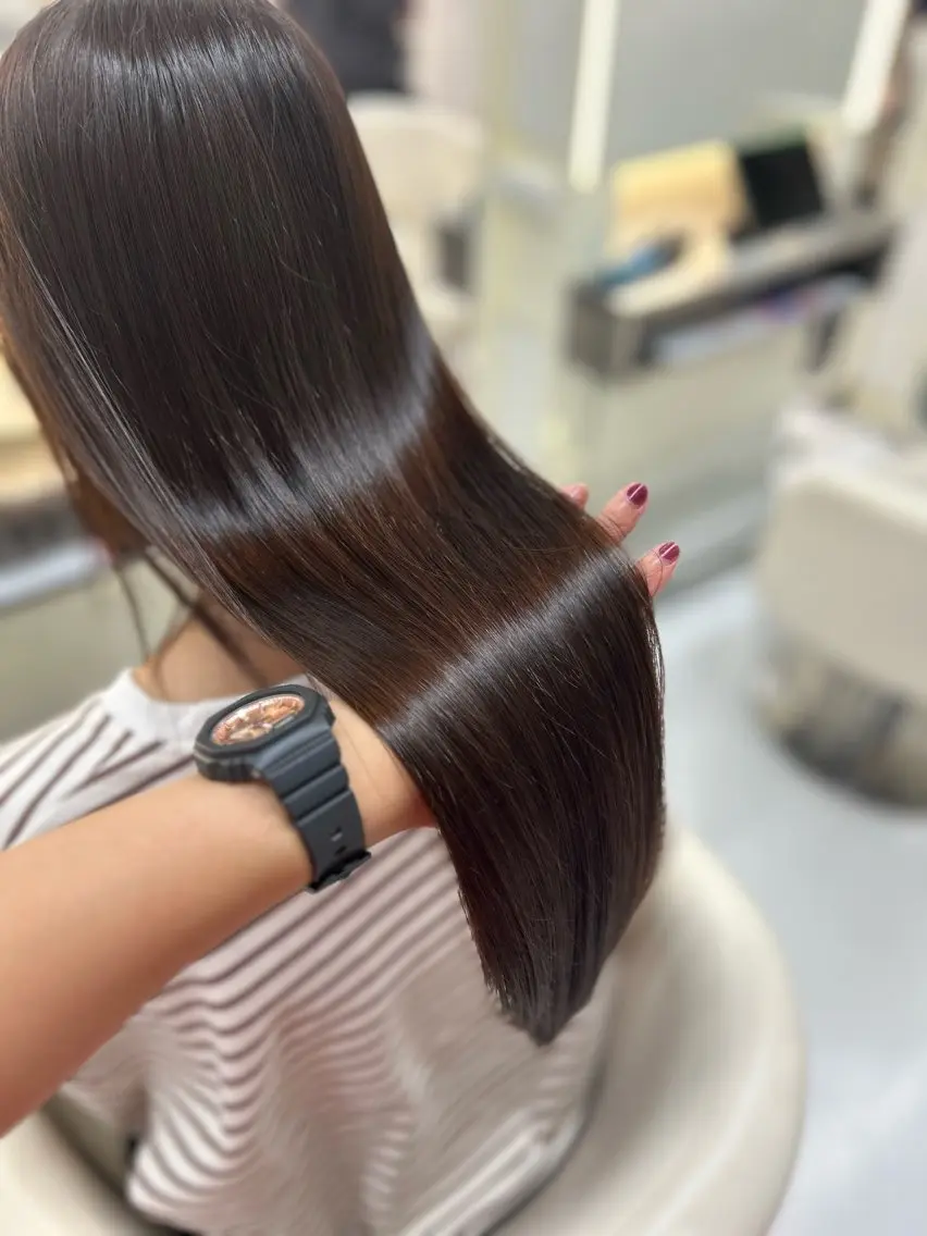 カット➕髪質改善ストレート🫧✨⚠️練習モデルのためお時間の余裕のある方のみでお願い致しますの写真