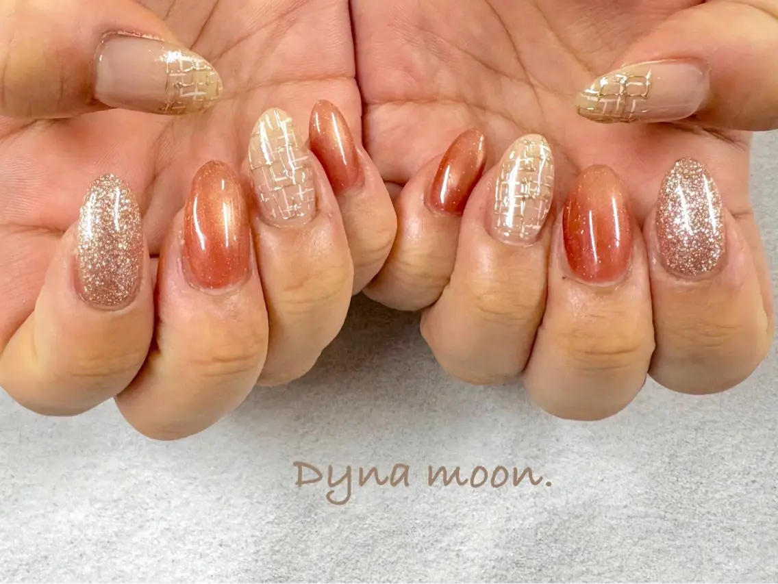 ネイル ツイードネイル Dyna moon. yukihaのネイルデザイン